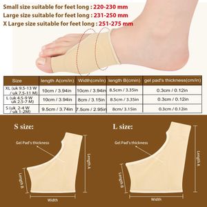 DYKOOK Bunion Relief Gel Sleeve Socks – Toe Protector Pads, Beige, S, 1 Pair