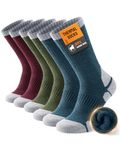 TANSTC Thermal Socks Merino Wool Socks for Men Women, Thick Warm Crew Sock for Work Walking Hiking Running Skiing and Outdoor Sports 3 Pairs