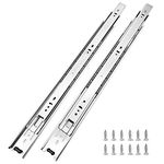 6 Pairs of 16 Inch Hardware 3-Section Full Extension Ball Bearing Side Mount Drawer Slides,100 LB Capacity Drawer Slide