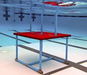 FINIS Swim Teaching Platform - Raised Fiberglass Deck for Swim Lessons - Non-Slip Surface - Hand Rails