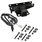 Rugged Ridge 11580.51 Black Receiver Hitch Kit with Wiring Harness for Jeep JK Wrangler