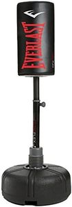 Everlast Omniflex Freestanding Rounded Fitness Training Adjustable Boxing and MMA Core Punching Heavy Bag for Indoor, Black/Red