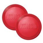 KONG Flyer Rubber Disc Dog Toy - for Catch, Fetch and Playtime - Red, Large 2 Pack