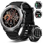Military Smart Watch for Men Answer/Make Calls, 1.39" HD Fitness Watch with Heart Rate/SpO2/Sleep Monitor, 100+ Sports Modes Activity Trackers, IP68 Waterproof Outdoor Smartwatch for iOS Android