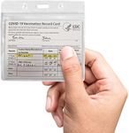 Essentially Yours CDC Vaccine Immunization Record Holder with Water Proof Clear Plastic Sleeve, 10 Pack