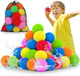 YOTNUS Reusable Water Balls, 100Pcs Reusable Water Balloons for Kids, Water Toys for Backyard Beach Pool Games, Water Balls for Pool Summer Fun, Water Bombs Splash Balls for Outdoor Water Games