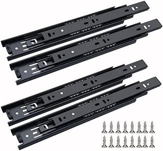 TBNOD 2 Pair 3-Sections Full Extension Silent Drawer Slides 14 Inch, Side Mount Ball Bearing Sliding Drawer Slide for 10 12 14 Inch (14 Inch, 2 Pairs)