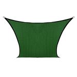 Coolaroo Coolhaven Shade Sail, 95% UV Block Shade and Sun Shield, 12' Square, Heritage Green