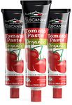 Tuscanini Organic Tomato Paste Tube 130g (Pack of 3) | Double Concentrated 100% Italian Tomatoes, All Natural, NON-GMO, Kosher