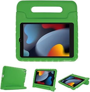 ProCase Kids Case for iPad 10.2 inch 9th 2021/ 8th 2020/ 7th 2019/ iPad Air 10.5" 2019/ iPad Pro 10.5, Shockproof Convertible Handle Stand Cover Light Weight Kids Friendly Case for iPad 9/8/7 -Green