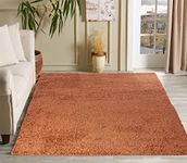 Serdim Rugs Living Room Shaggy Area Rugs, Polypropylene, Terracotta, 60x110cm(2'x3'7)