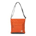 ROKA Kennington Medium Nylon Crossbody Bags for Women & Men - Multi Pockets, Chunky Zip, Adjustable Strap for Travel, Work, School - Burnt Orange