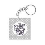 Yaya Cafe Birthday Gifts for Brother, Little Brother Protected by Big Sister Keychain Keyring