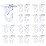 INCREWAY Drop Ceiling Hooks, 20 Pcs High Strength Metal Ceiling Hooks T-Bar Hooks for Hanging Decorations & Plants in Classrooms, Home & Office, 20 Right and 20 Left (White)