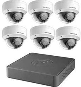 Hikvision T7108Q2TB 8-Channel 1080p DVR with 2TB HDD and 6 1080p Outdoor Dome Cameras Kit
