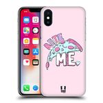 Head Case Designs Bite Me Pizza Pastel Overlays Hard Back Case Compatible With Apple iPhone X/iPhone XS