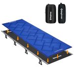 KingCamp Camping Bed Ultralight with Mattress Compact Portable Folding Camp Beds for Adults with Cushion Padded Pillow Camp Cot Comfortable for Camping Tents Fishing Picnic Travel Outdoor Guest Bed