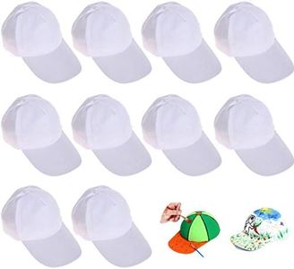 Gorras de Béisbol para Niños, Joyibay 10PCS Sombrero de Béisbol Blanco Creativos Arte Pintura Sombreros Gorras Casual Playa Sol Visor Sombreros para Deportes al Aire Libre