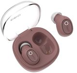 eleror Wireless Earbuds for Small Ears Women Men, Bluetooth Earbuds for Small Ear Canals, Mini Ear Buds Wireless Bluetooth Earphone for iPhone, Android Earbuds Wireless Bluetooth Mic (Antique Rose)