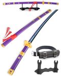 Cold Blade Roronoa Zoro Sword - 41 inches Anime Sword Replica with Belt and Stand - Purple Yama Enma Sword with Authentic Design