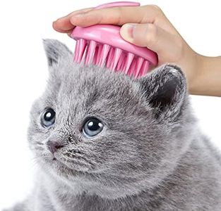 CeleMoon Cat Brush with Soft Rubber Pins, Washable Silicone Pet Brushes for Indoor Cats Grooming Shedding Massage Bath, No Scratching Removes Hair Mats Tangles and Loose Fur for Short to Long Haired
