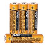 4 Pack HHR-65AAABU NI-MH AAA Rechargeable Batteries 1.2V for Panasonic 630mAh AAA Rechargeable Battery for Cordless Phones