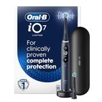 Oral-B iO Deep Clean + Protect Rechargeable Electric Toothbrush, Black with Visible Pressure Sensor, 5 Cleaning Settings, 2 Min Timer, a iO Series 7 Toothbrush, 2 Replacement Brush Heads, and Charging Travel Case