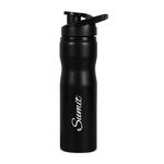 The Wallet Store Personalized Black Sipper Water Bottle With Name | Stainless Steel Bottle 750ml | Single Walled | Best Gift For Men, Women, Birthday, Office, Outdoor, Sports, Etc