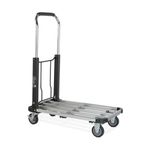 Corvids 150 Kg Portable Aluminium Extendable Hand Platform Trolley | 2-Year Warranty | Industrial Dolly Car with 360° Rotating Wheels and Locking Wheels for Home and Outdoor Use…