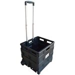 Pack and Go Jumbo Trolley 40kg Capacity Easily Pulled Along,Or Simply As A Box (Black)