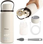 Flybee Portable Bottle Warmer, Baby-Safe Stainsteel Milk Warmer,17oz Large Capacity, Quick Heating Breast Milk, Water, and Formula, Precise Temperature Control, Easy to Use for Travel Cars Airplane