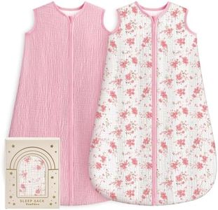 Yoofoss Baby Sleep Sack 12-18 Months 0.5 TOG Baby Wearable Blanket, 100% Muslin Cotton Infant Toddler Sleeping Sack 2-Way Zipper Lightweight Sleepsack