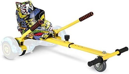 mingto Hoverboard Seat Attachment- Go Kart Adjustable Frame Length Hoverboard Attachment for 6.5" 8" 10" Hoverboard Self Balancing Scooter & Ideal Gift for Kids&Adults (Yellow)