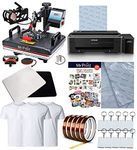 MY PRINT | Complete Setup Sublimation Printing | Heat Press Combo 5 in 1 | Printer L130 with Sublimation INK | Sublimation Paper 200 Pcs | for Business Supplies Products