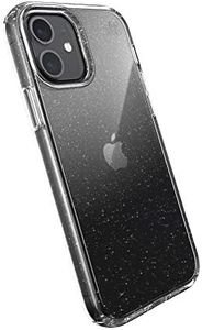 Speck Products Presidio Perfect-Clear + Glitter iPhone 12, iPhone 12 Pro Case, Clear with Gold Glitter/Clear