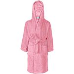 A2Z 4 Kids Terry Towel Baby Pink Robe 100% Cotton Dressing Gown - Towel Bathrobe Baby Pink_9-10