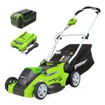 Greenworks 25322 G-MAX 16-Inch Mower, G-MAX 40V 4 AH Li-Ion Battery and Charger Inc.