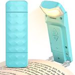 Mexllex Rechargeable Book Reading Light, Eye Caring Reading Light Clip on Book with 3 Colors Temperatures & 5 Brightness Levels, Portable LED Clip on Bookmark Lamp for Bookworms