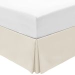 Mellanni Bed Skirt Queen Size - Bed Frame and Box Spring Cover - 15-Inch Tailored Drop Pleated Dust Ruffle - Hotel Luxury Bedding - Wrinkle, Fade, Stain Resistant - 1 Bedskirt (Queen, Golden Ivory)