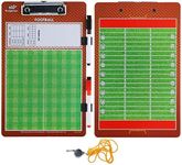 Coaches Dry Erase Clipboard – Double Sided Lineup Coach Whiteboard Bundled with Whistle and Dry Erase Markers – Coaching Equipment Playbook Board Gear - Great Tools for Coaching Tactics (Football)