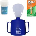 Medisure Steam Inhaler Cup with Menthol BP + Nasal Inhaler Stick - Relief from Catarrh, Colds, Cough, Flu, Influenza, Nasal Congestion and Blocked Sinuses | Suitable for Adults and Kids