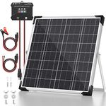 Voltset 20W 12V Solar Battery Trickle Charger Maintainer + Upgrade 10A MPPT Charge Controller + Adjustable Mount Bracket, Waterproof Solar Panel Trickle Charging Kit for Car RV Boat Motorcycle Trailer