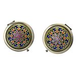 Spatlus Compact Mirror Vintage Round Makeup Mirror Folding Mini Pocket Mirror Portable Hand Mirror Travel Makeup Mirror For Women Girls (Random Style) (Pack of 2), Framed, Tabletop, Gold