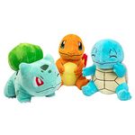 Pokémon Plush Starter 3 Pack - 8" Charmander, Squirtle & Bulbasaur Generation One Stuffed Animals - Officially Licensed - Quality Soft Collectible Stuffed Animal Toy - Great Gift for Kids, Boys, Girls