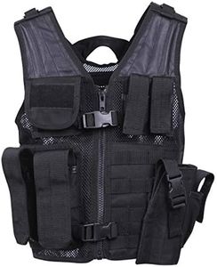 Rothco Kid's Tactical Cross Draw Vest (US, Alpha, One Size, Regular, Black)