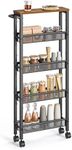 VASAGLE Slim Rolling Cart, 5-Tier S