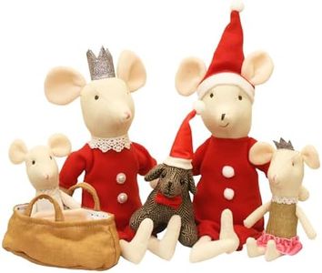 Legmic Christmas Mouse Family Dolls Cute Stuffed Animal Toy Birthday Gift mini Plush Toy