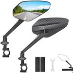 Zacro 2 Pack Bike Mirror, 2024 Upgraded Bike Mirror Handlebar Mount, 360°Adjustable Bicycle Rear View Mirror, Scratch Resistant Glass Lens, Fit for Mountain Bikes, City Road Bikes, E-bikes, Scooter