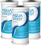 AQUA CREST FXHTC Water Filter Whole House Water Filter, Well Water Filter Replacement for GE® FXHTC, GXWH40L, American Plumber W10-PR, Culligan® RFC-BBSA, W10-BC, Carbon Filters, 5 Micron, Pack of 3