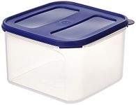 Amazon Brand - Solimo Square Modular Plastic Container, 3 Litres, Blue